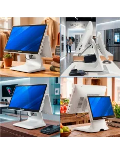 iggual TPV dual 15,6" 11,6" i5 8350U 8+256GB W11 blanco 2