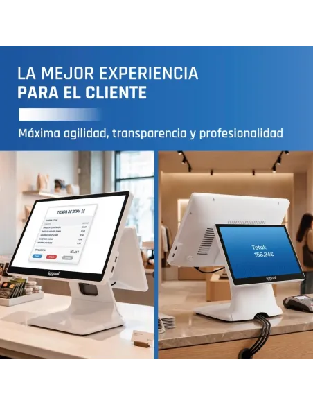 iggual TPV dual 15,6" 11,6" i5 8350U 8+256GB W11 blanco