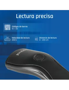 iggual Lector código barras 2D USB botón soporte