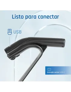 iggual Lector código barras 2D USB botón soporte 2