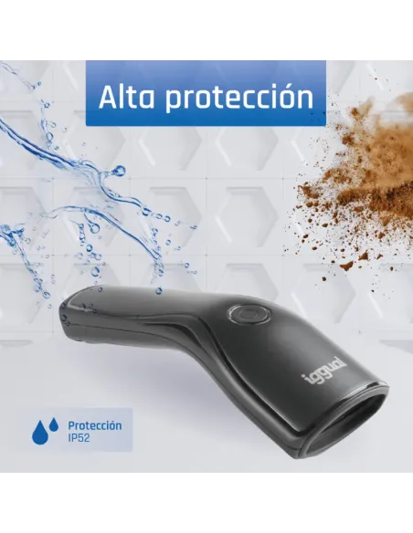 iggual Lector código barras 2D USB botón soporte