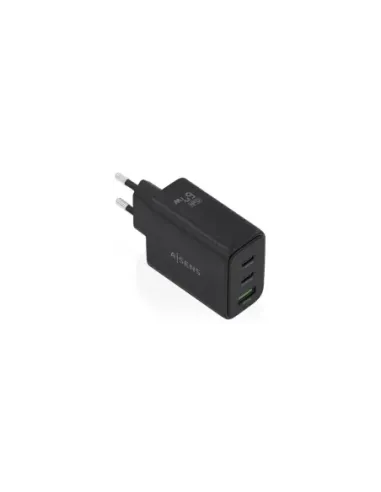 Cargador de Pared GaN Aisens ASCH-67W3P087-BK/ 2xUSB Tipo-C/ 1xUSB/ 67W
