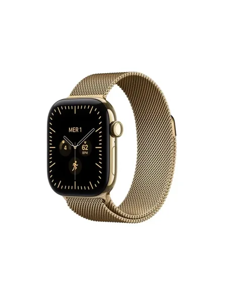 Smartwatch apple watch s12 gps + cell 42mm radiant gold titanium milanese loop