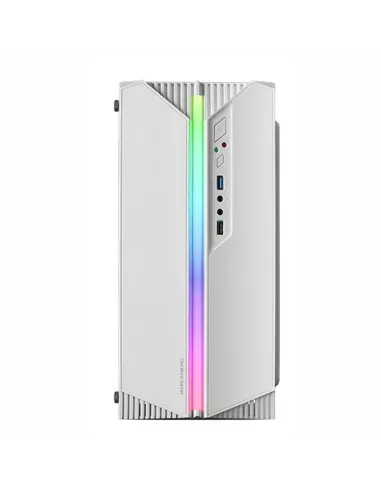 Mars Gaming MC-S1 Blanco Caja PC Compacta Gaming Micro-ATX Iluminación ARGB 12 Modos Ventilador FRGB Ventana Lateral Completa