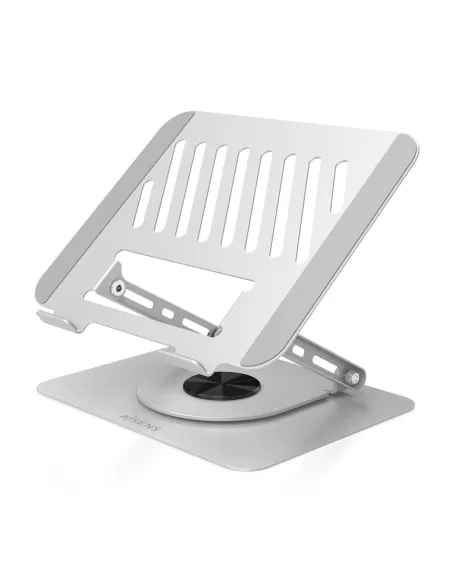 AISENS Soporte de Sobremesa XL Giratorio Ajustable para Portatil   Tablet 10"-17", Plata