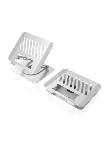AISENS Soporte de Sobremesa XL Giratorio Ajustable para Portatil   Tablet 10"-17", Plata