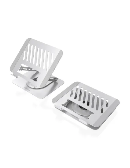AISENS Soporte de Sobremesa XL Giratorio Ajustable para Portatil   Tablet 10"-17", Plata