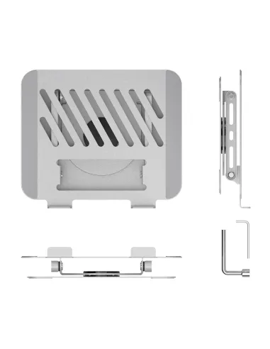 AISENS Soporte de Sobremesa XL Giratorio Ajustable para Portatil   Tablet 10"-17", Plata