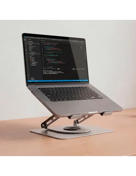 AISENS Soporte de Sobremesa XL Giratorio Ajustable para Portatil   Tablet 10"-17", Plata