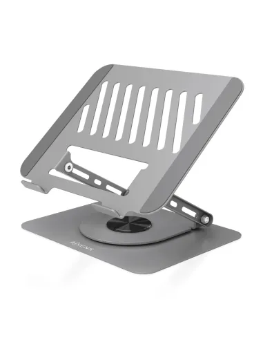 AISENS Soporte de Sobremesa XL Giratorio Ajustable para Portatil   Tablet 10"-17", Gris