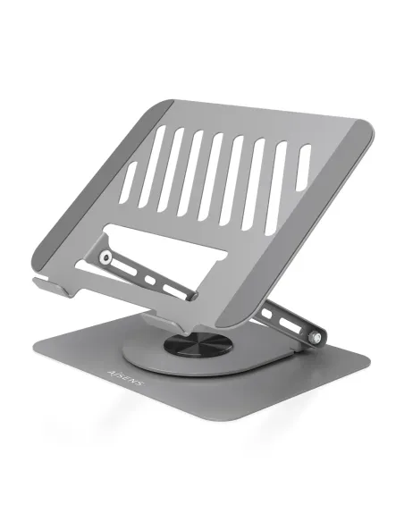 AISENS Soporte de Sobremesa XL Giratorio Ajustable para Portatil   Tablet 10"-17", Gris