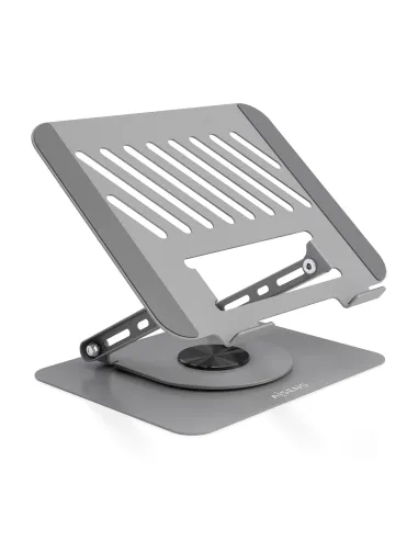 AISENS Soporte de Sobremesa XL Giratorio Ajustable para Portatil   Tablet 10"-17", Gris