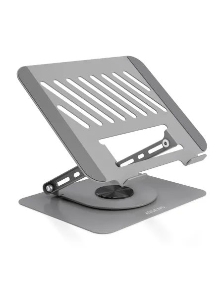 AISENS Soporte de Sobremesa XL Giratorio Ajustable para Portatil   Tablet 10"-17", Gris