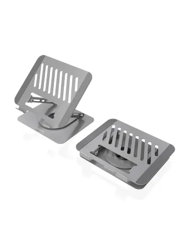 AISENS Soporte de Sobremesa XL Giratorio Ajustable para Portatil   Tablet 10"-17", Gris