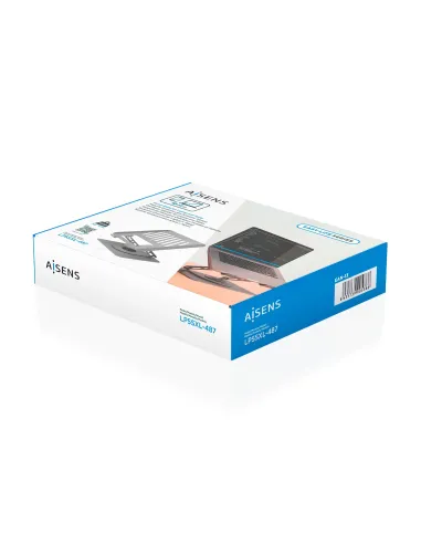 AISENS Soporte de Sobremesa XL Giratorio Ajustable para Portatil   Tablet 10"-17", Gris