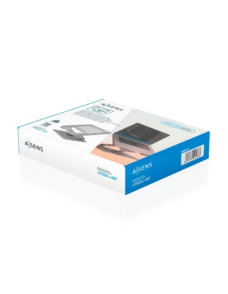 AISENS Soporte de Sobremesa XL Giratorio Ajustable para Portatil   Tablet 10"-17", Gris