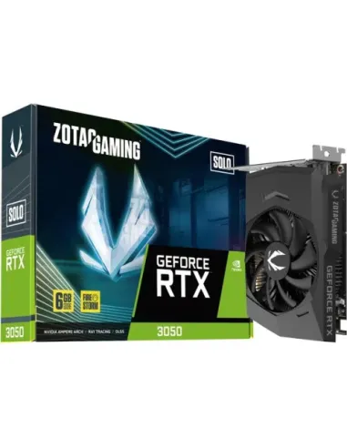 VGA ZOTAC RTX 3050 6GB SOLO GDDR6,NV,RTX3050,GDDR6,6GB,96BIT,HDMI+3DP,1 VENTILADOR (ZT-A30510G-10L)