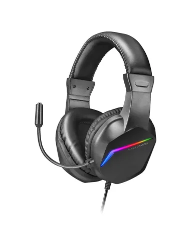 Mars Gaming MH122 Negro, Cascos Gaming FRGB Over Ear con Micrófono, Sonido HiFi, Cancelación de Sonido, Ultraligeros, PS4 PS5 Xb