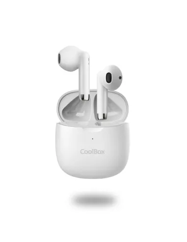 CoolBox AURICULARES BLUETOOTH CON MICROFONO TWS-01 BLANCO