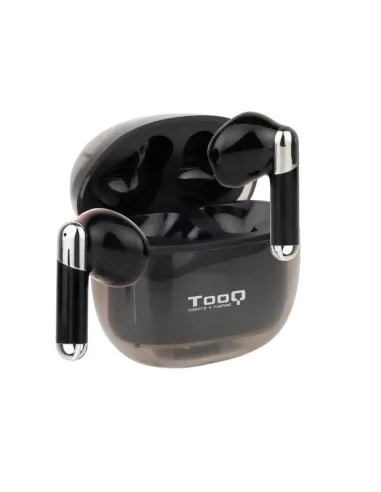 TooQ Onyx Auriculares Inalámbricos + Micrófono Bluetooth con Estuche de Carga, Negros