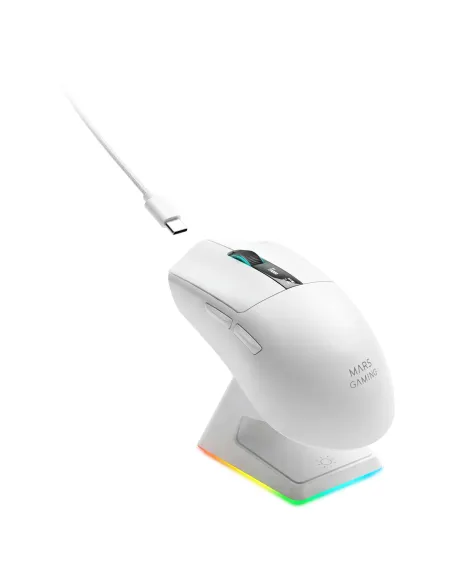 Mars Gaming MMWELITEW ratón Juego Mano derecha Bluetooth Óptico 20000 DPI
