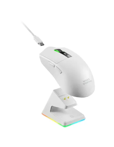 Mars Gaming MMWELITEW ratón Juego Mano derecha Bluetooth Óptico 20000 DPI