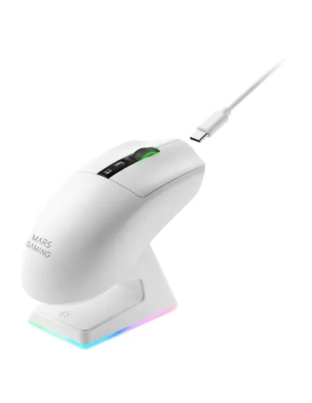 Mars Gaming MMWELITEW ratón Juego Mano derecha Bluetooth Óptico 20000 DPI