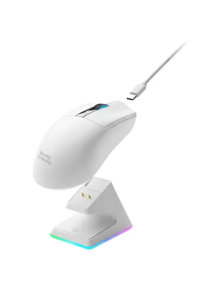 Mars Gaming MMWELITEW ratón Juego Mano derecha Bluetooth Óptico 20000 DPI