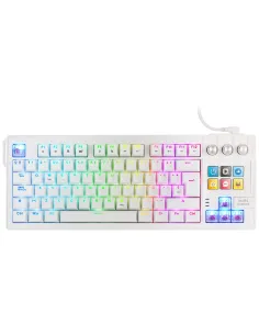 Mars Gaming MKMASTERW teclado Juego USB Español, Francés, Portugués Blanco