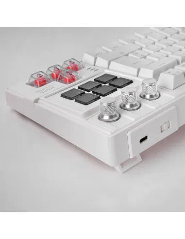 Mars Gaming MKMASTERW teclado Juego USB Español, Francés, Portugués Blanco