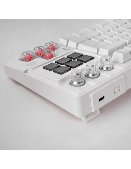Mars Gaming MKMASTERW teclado Juego USB Español, Francés, Portugués Blanco