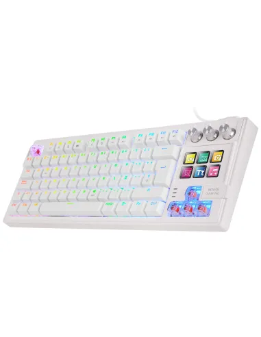 Mars Gaming MKMASTERW teclado Juego USB Español, Francés, Portugués Blanco