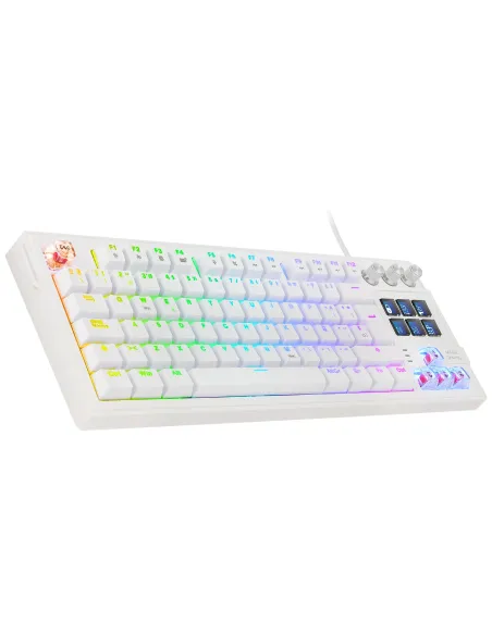 Mars Gaming MKMASTERW teclado Juego USB Español, Francés, Portugués Blanco