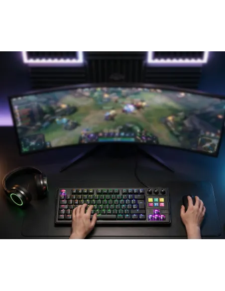 Mars Gaming MKMASTER teclado Juego USB Español, Francés, Portugués Negro