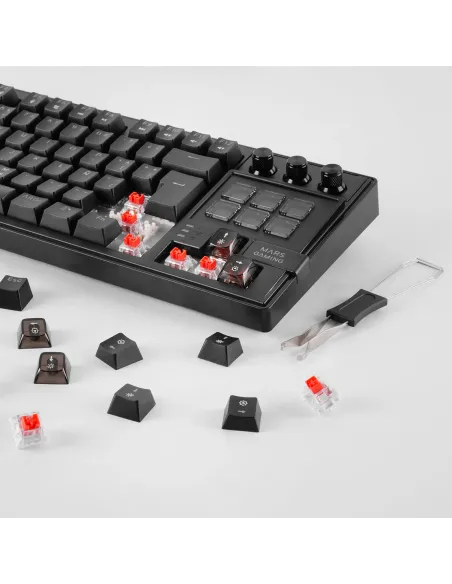 Mars Gaming MKMASTER teclado Juego USB Español, Francés, Portugués Negro