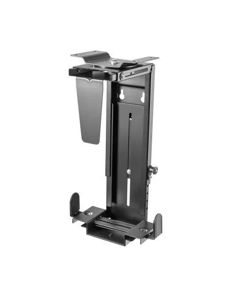 AISENS Soporte Giratorio Antirrobo y Altura Personalizable para CPU para Montaje por Debajo de Escritorio o a La Pared