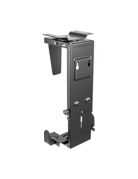 AISENS Soporte Giratorio Antirrobo y Altura Personalizable para CPU para Montaje por Debajo de Escritorio o a La Pared