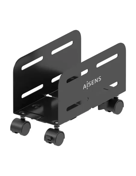 AISENS Soporte Metálico Ajustable de Suelo para CPU, Negro