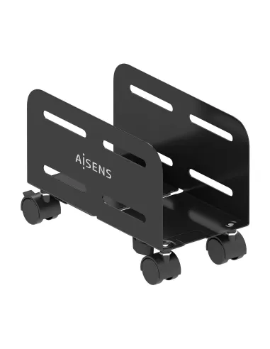 AISENS Soporte Metálico Ajustable de Suelo para CPU, Negro
