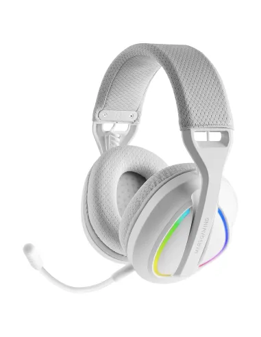Mars Gaming MHWQUASARW auricular y casco Auriculares Inalámbrico Diadema Juego USB Type-C   USB Type-A Bluetooth Blanco