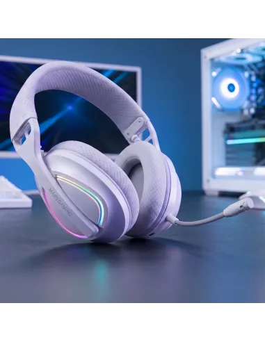Mars Gaming MHWQUASARW auricular y casco Auriculares Inalámbrico Diadema Juego USB Type-C   USB Type-A Bluetooth Blanco