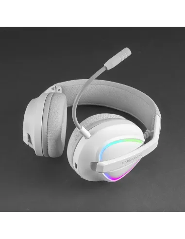 Mars Gaming MHWQUASARW auricular y casco Auriculares Inalámbrico Diadema Juego USB Type-C   USB Type-A Bluetooth Blanco