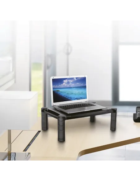AISENS Soporte Elevador XL Para Monitor Portátil, Negro