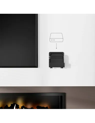 AISENS Soporte Universal De Pared Para Mini Pc, Router, Negro