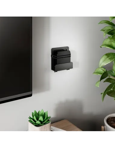 AISENS Soporte Universal De Pared Para Mini Pc, Router, Negro