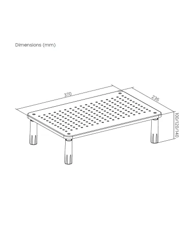 AISENS Soporte elevador multiusos para monitor portátil, negro