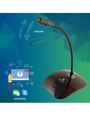 NGS MS 115 Negro Micrófono para PC