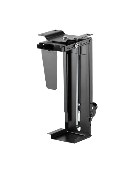 AISENS Soporte Giratorio y Altura Personalizable para CPU por Debajo de Escritorio con Mango de Bloqueo Fácil