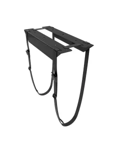AISENS Soporte para CPU Debajo de Escritorio con Correa, Negro