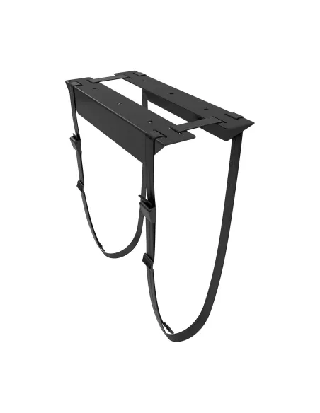 AISENS Soporte para CPU Debajo de Escritorio con Correa, Negro
